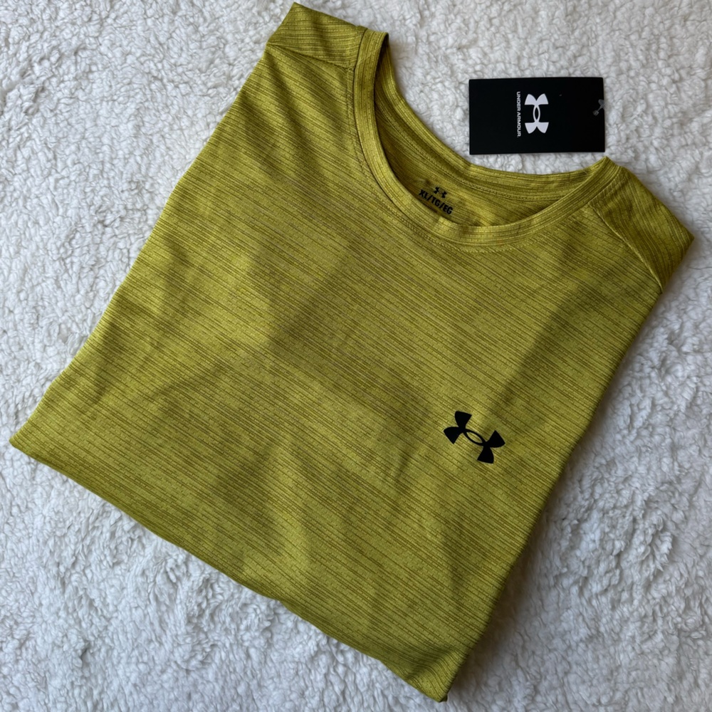 Under Armour Mustard Tee with Black Logo
